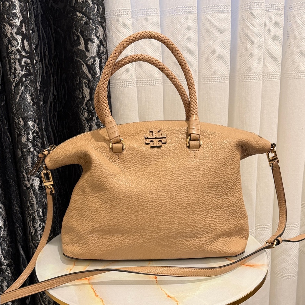 Tory Burch Beige Leather Satchel